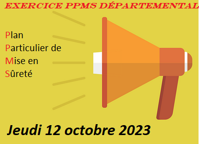 Exercice PPMS départemental – 12 octobre 2023