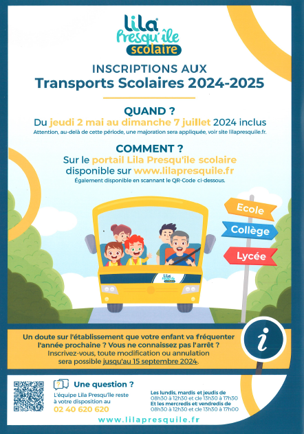 Inscriptions aux Transports Scolaires 2024-2025